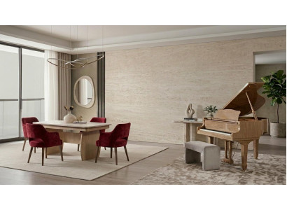 Tisch Spiegel Wohnzimmer Stil modern Farbe beige neu rechteckig bequem