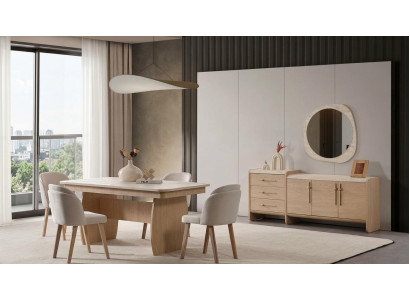 Konsole Spiegel Wohnzimmer Stil modern Farbe beige neu praktisch bequem