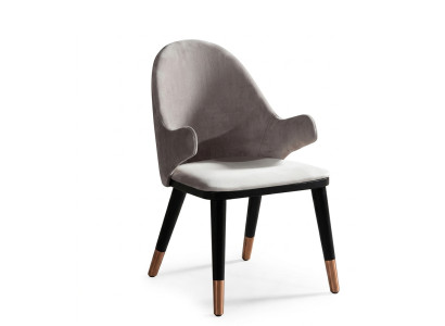 Stuhl schön bequem praktisch kompakt grau moderner Stil neu