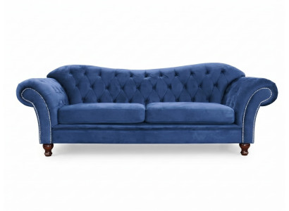 Klassisches blaues 2-Sitzer-Sofa gestepptes Sofa Wohnzimmersofas  Chesterfield