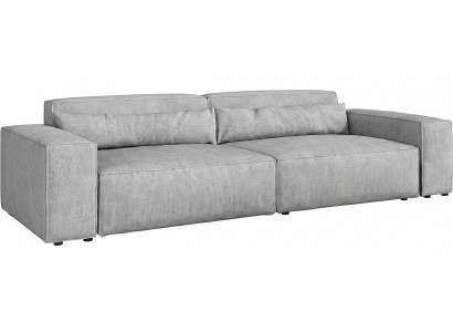 Graues 4-Sitzer-Sofa aus Stoff Großes bequemes Sofa Moderne Sofas