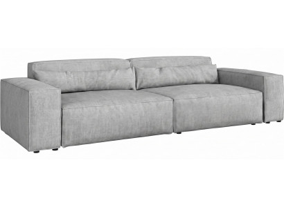 Graues 4-Sitzer-Sofa aus Stoff Großes bequemes Sofa Moderne Sofas