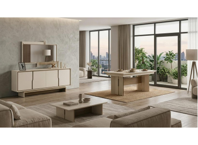 Tisch Konsole Wohnzimmer Stil modern Farbe beige neu rechteckig praktisch