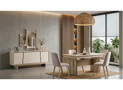 Tisch Konsole Spiegel Wohnzimmer Stil modern Farbe beige neu rechteckig
