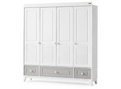 Moderner Kinderkleiderschrank mit eleganten Türen und viel Stauraum