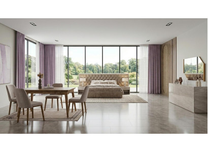 Tisch Spiegel Wohnzimmer Stil modern Farbe braun neu bequem praktisch