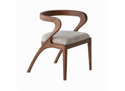 Stuhl Modern Braun Luxus Esszimmerstuhl Holz Design Polsterung
