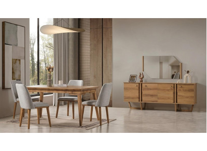 Tisch Konsole Spiegel Wohnzimmer Stil modern Farbe braun neu rechteckig