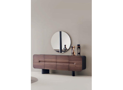 Set Sideboard Mit Wandspiegel Modern Braun Luxus Kommode Design