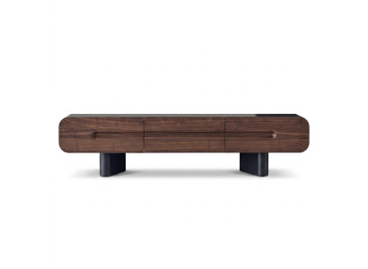 TV Lowboard Modern Braun Luxus Fernsehschrank Wohnzimmer Design