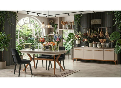 Tisch Konsole Wohnzimmer Stil modern Farbe beige praktisch ausklappbar