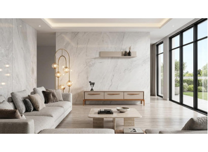 Wohnwand Wandregal Wohnzimmer Stil modern Farbe beige neu praktisch
