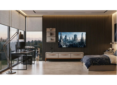 Wohnwand Schrank Sideboard Wohnzimmer Stil modern beige neu praktisch