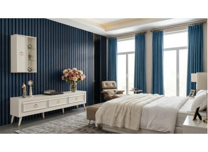 Sideboard Wohnwand Wohnzimmer Stil modern Farbe weiß neu praktisch