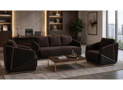 Sofa Sessel weich bequem geräumig moderner Stil schwarz neu