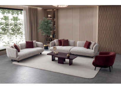 Stilvolle Textilcouchen Moderne Wohnzimmer Sofas 4-Sitzer Sessel