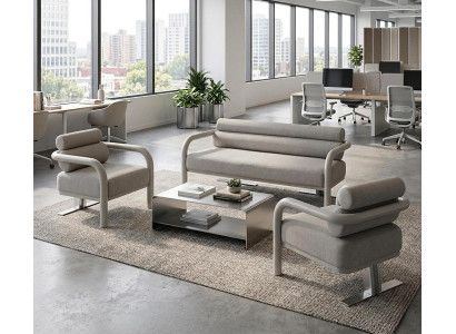 Sofa Set Sofa Sessel weich bequem schön modern beige neu