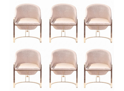 Stuhl weiß bequem Wohnzimmer Metall Stoff modern Minimalismus neu