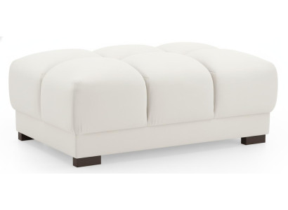 Weißer weicher Hocker Ottomane Moderner Fußhocker Wohnzimmer Polstermöbel