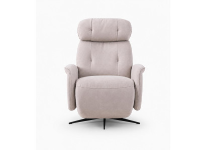 Hellbeiger 1-Sitzer Sessel mit verstellbarer Rückenlehne Relax Lounge Italien Möbel