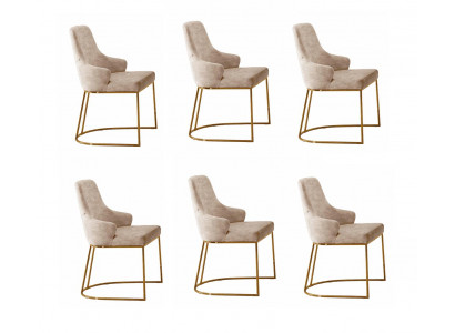 Stuhl Set Beige Moderner Stil Komfortabel Minimalistisch Schlicht