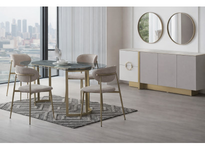 Stilvolles 6-teiliges Esszimmer-Set für ein elegantes Ambiente