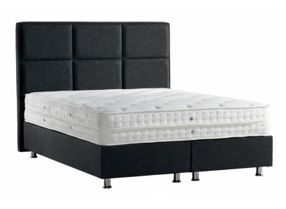 Schwarzes Designer Polsterbett Luxuriöse Schlafzimmer Textilbetten