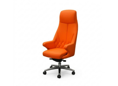 Bürostuhl bequem komfortabel weich geräumig orange modern neu