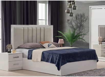 Elegantes 3-teiliges Schlafzimmer-Set: Bett und 2 Nachttische