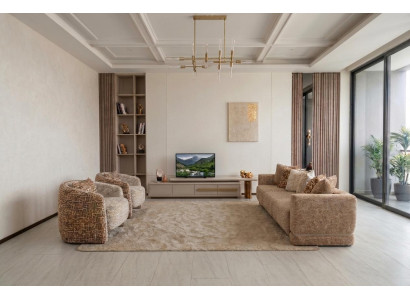 Sitzgarnitur Sofa Couch Wohnset Komfortbetont Modern Wertig Klarlinig Edel