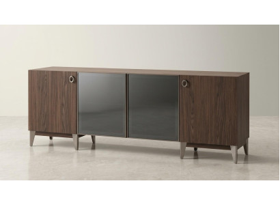 Sideboard Braun Bequem Modern Geräumig Stilvoll Holz Rechteckig