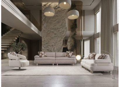Sitzgarnitur Sofa Sessel  Polstermöbelgarnitur  Modernes Interieur