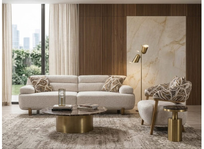 Sitzgarnitur Sofa und Sessel Polstermöbelgarnitur Modernes Interieur