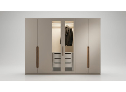 Schrank Bequem Stilvoll Beige Minimalistisch Geräumig Modern Glas
