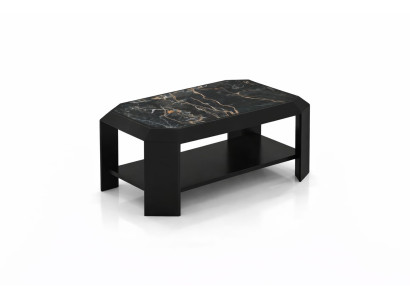 Edler Couchtisch Schwarz mit Design Form und Unterboden
