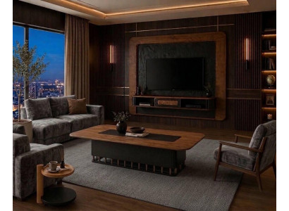 Modernes Wohnzimmer Set Designer TV-Board Luxuriöser Couchtisch