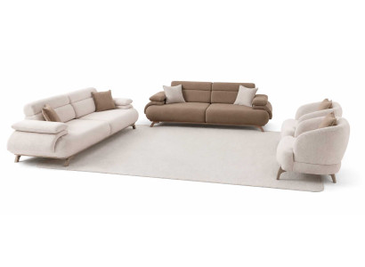 Sofagarnitur 3+3+1+1 Sitzer Wohnzimmer Set Luxusmöbel Stoffsofa