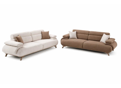 Sofa Set 3+3 Sitzer Wohnzimmer Designer Komplettes Polstermöbel 2tlg
