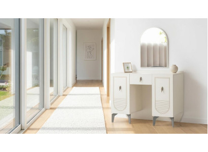 Schlafzimmer-Set Kommode Spiegel Modern Bequem Stilvoll Weiß