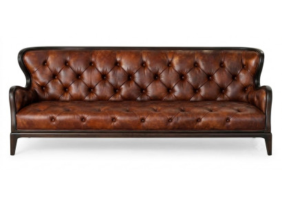 3-Sitzer-Sofa bequem weich geräumig moderner Stil braun Chesterfield