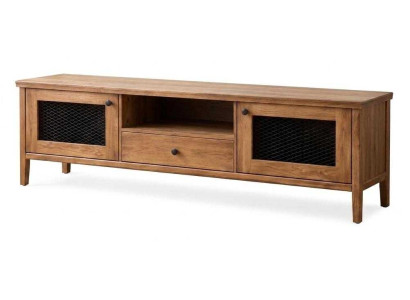 TV Lowboard Holz Metall Industrial Design Rustikal Schrank Gitter Vintage