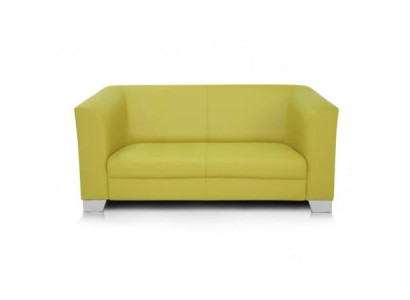 Gelbes modernes 2-Sitzer-Sofa Ledersofa Bürosofas und Wohnzimmersofas