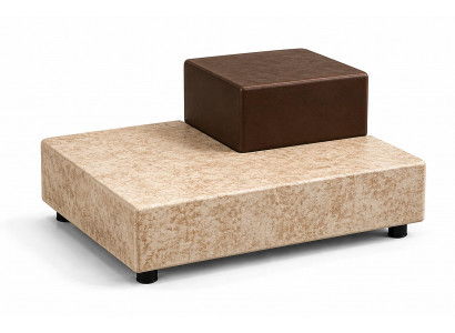 Couchtisch Modern Beige, Braun Geometrisch Monolithisch Skulptural