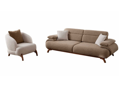 Wohnzimmer Set 3+1 Sitzer Designer Polstersofa Luxusmöbel Komplettes