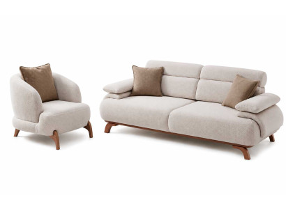 Sofa Set 3+1 Sitzer Wohnzimmer Stilvolles Polstermöbel Modernes Design