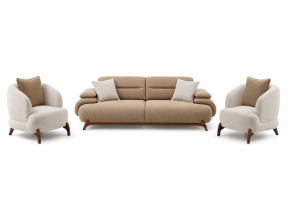 Wohnzimmer Set 3+1+1 Sitzer Designer Sitzmöbel Sofagarnituren 3tlg