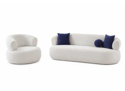 Polstermöbel Sofa Set 3+1 Sitzer Stilvolles Wohnzimmer Modernes Design