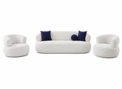Wohnzimmer 3+1+1 Sitzer Sofa Set Stoffsofa Elegant Luxusmöbel Komplettes