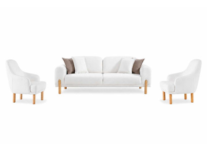 Sofa Set 3+1+1 Sitzer Wohnzimmer Komplettes Elegant Sofagarnitur Polstermöbel
