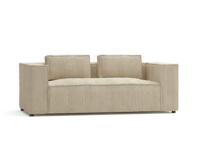 Weiches beiges 2-Sitzer-Sofa  Mit Kissen Polstermöbel für das Wohnzimmer